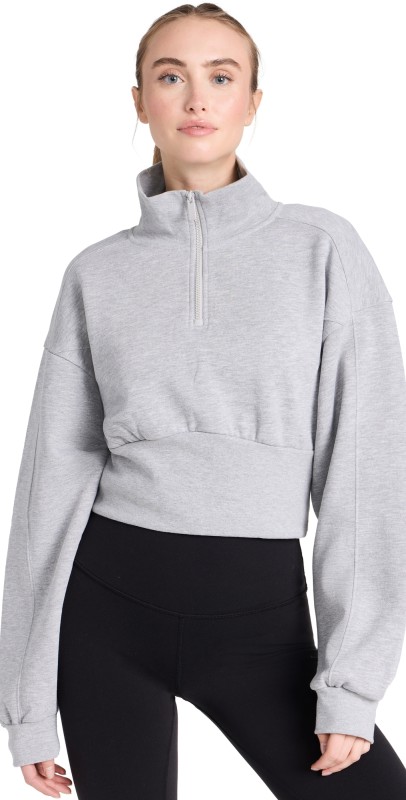 Alo Yoga Vixen Fleece 1/4 Zipweatshirt Athletic Heather Grey