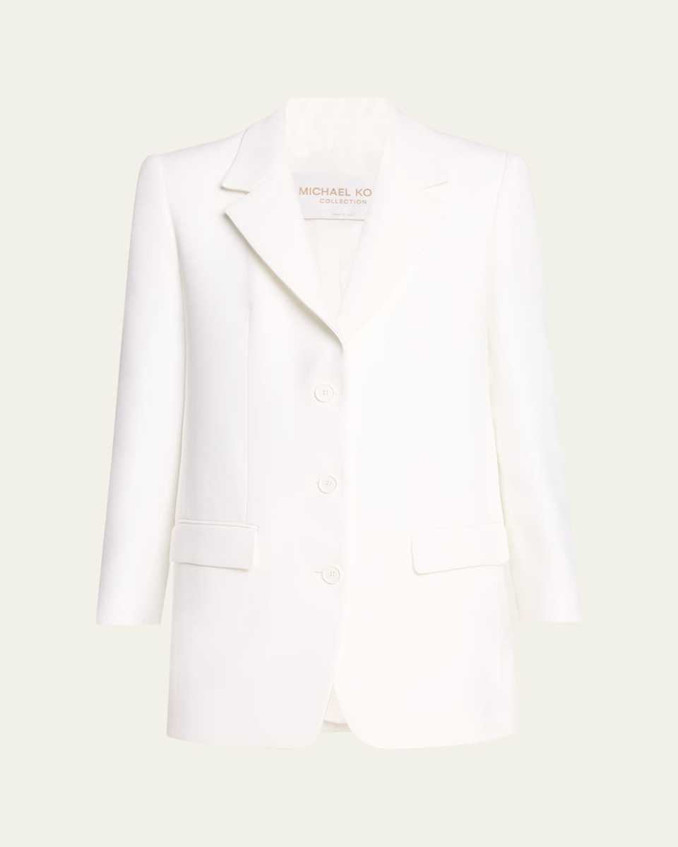 Three-Button Boyfriend Blazer Jacket