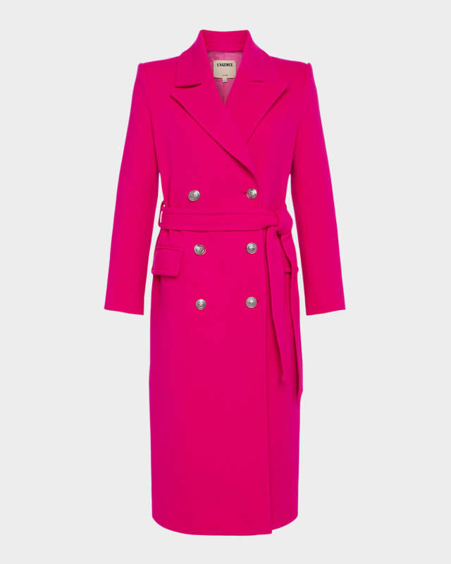 Olina Double-Breasted Belted Coat