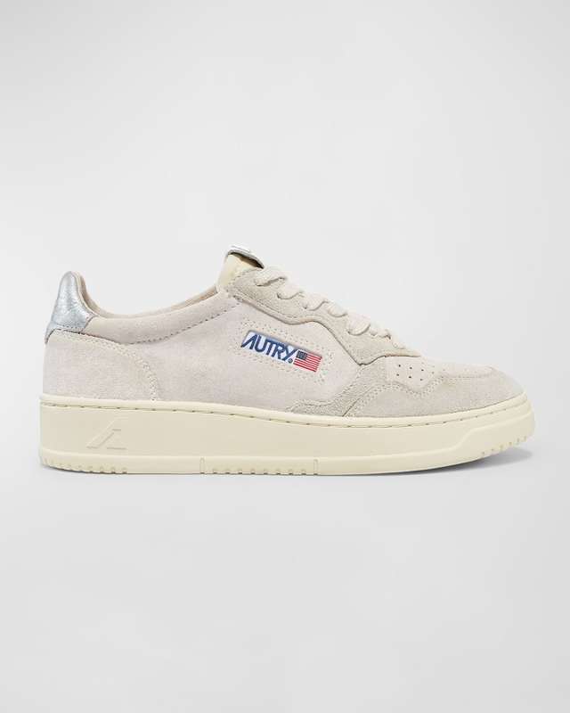 Medalist Low-Top Mixed Leather Sneakers