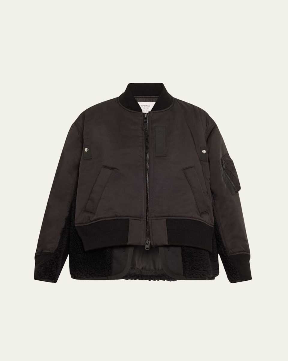 Spiewak Faux Fur Trim Nylon Trench Hybrid Coat