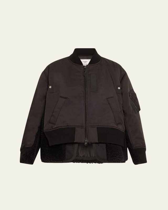 Spiewak Faux Fur Trim Nylon Trench Hybrid Coat