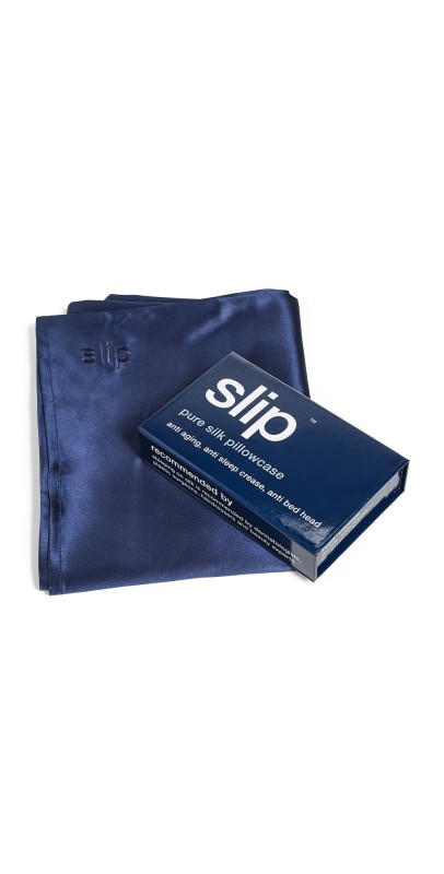 Slip Slip Silk Pure Silk Queen Pillowcase Navy One Size