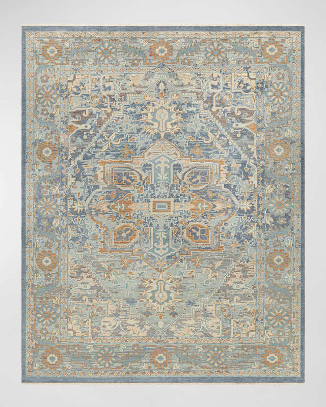 Cappadocia Pale Blue Hand-Knotted Runner, 3' x 10"