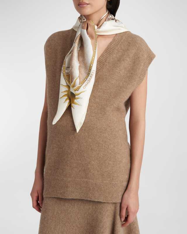Day & Night Printed Silk Foulard