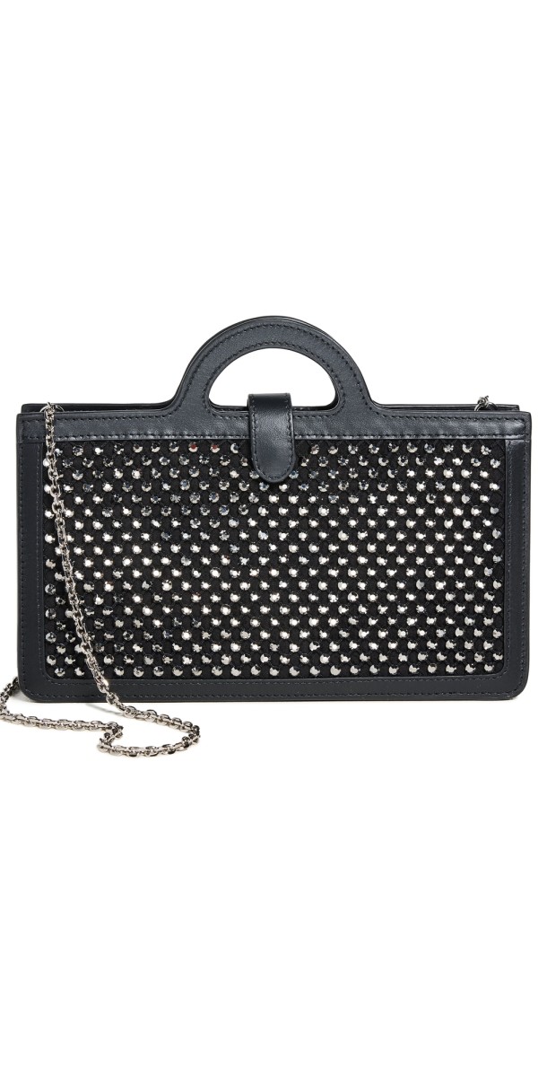Marni Long Wallet with Chain Black