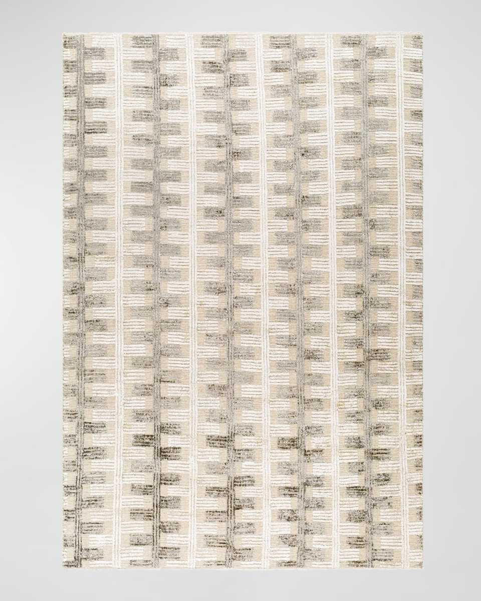 Amina Taupe Hand-Knotted Rug 8' X 10' , 8' x 10'