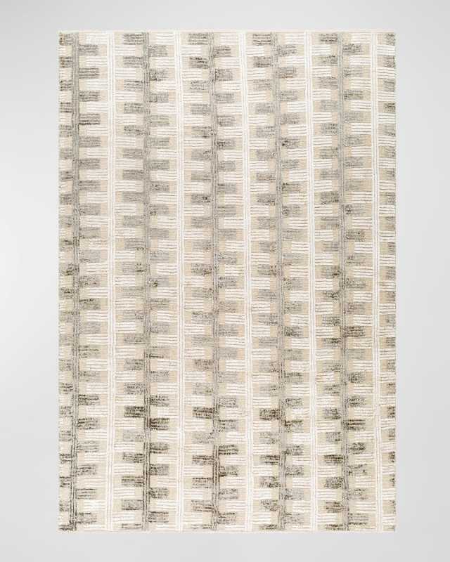 Amina Taupe Hand-Knotted Rug 8' X 10' , 8' x 10'