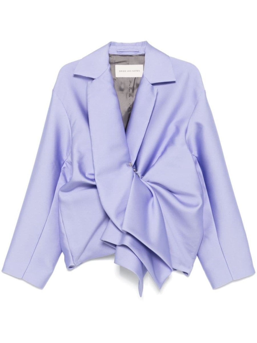 gathered-detail blazer