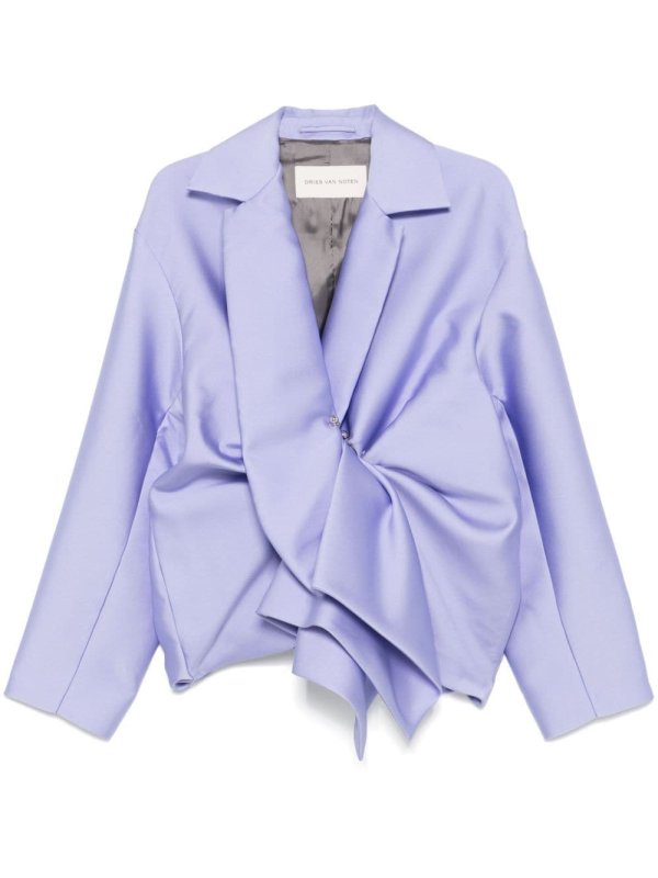 gathered-detail blazer