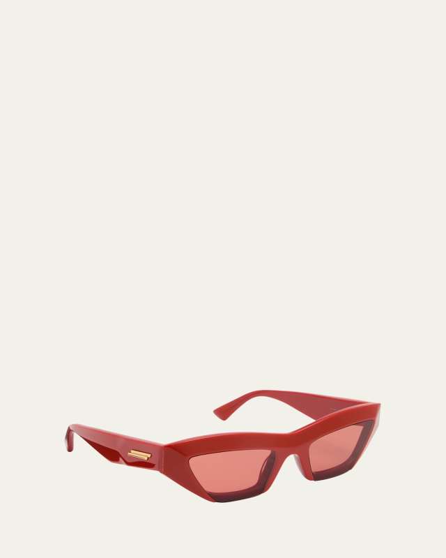 Raised Logo Acetate Cat-Eye Sunglasses
