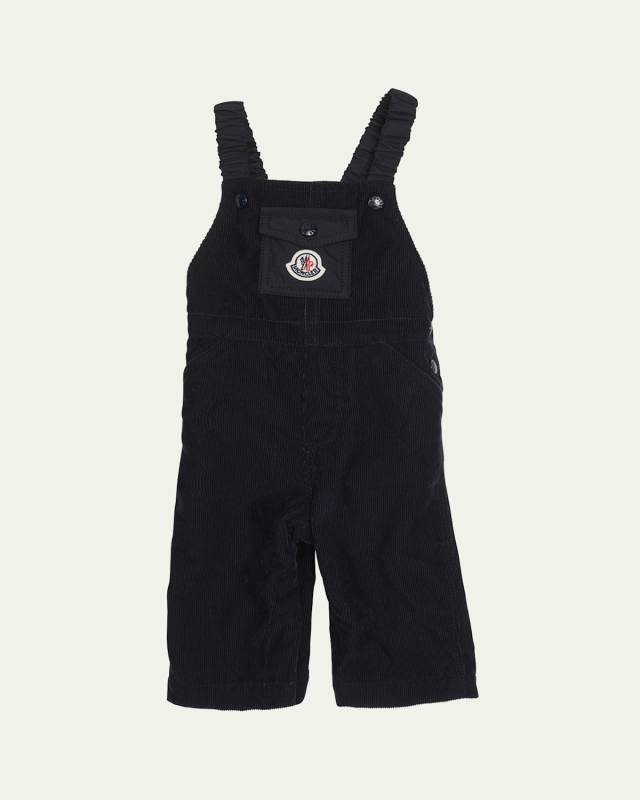 Boy's Corduroy Overalls W/ Bell Logo, Size 3M-3