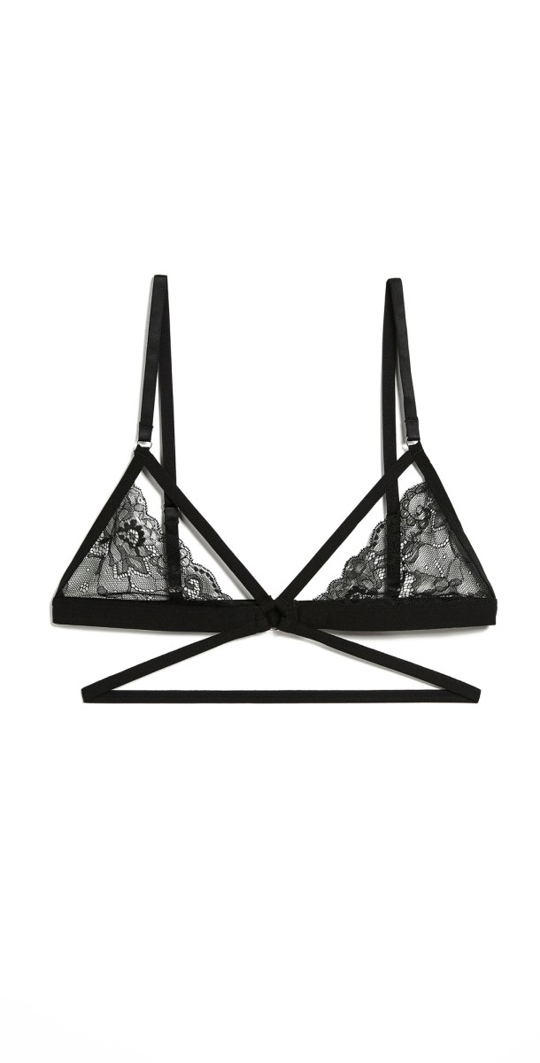 Honeydew Intimates Lucy Elastic & Lace Bra Black