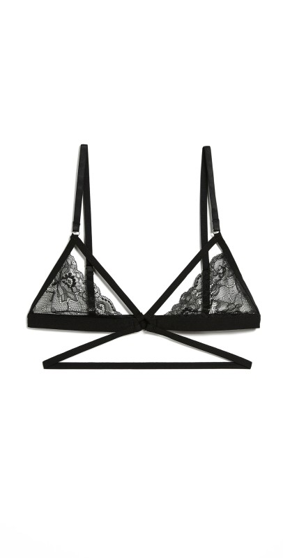 Honeydew Intimates Lucy Elastic & Lace Bra Black