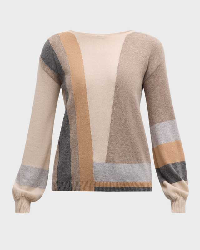 Cashmere Colorblock Pullov