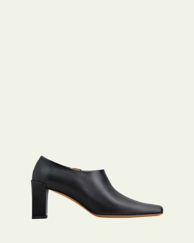 Leather Low-Cut Ankle Booties