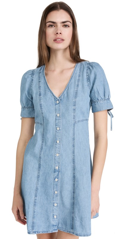 Madewell Button Front Mini Dress: Tencel and Trade, Denim Edition Brannon Wash