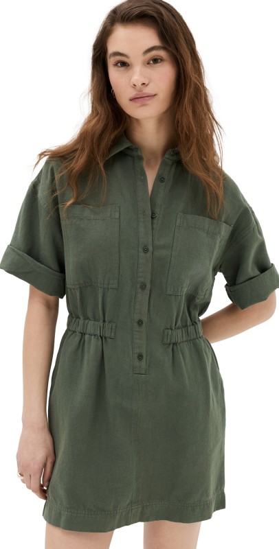 Apiece Apart Palmera Mini Dress Thyme