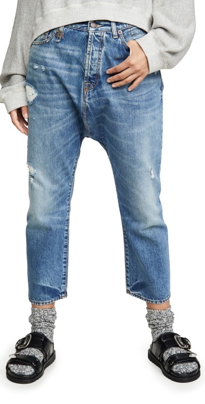 R13 Tailored Drop Denim Bain Blue