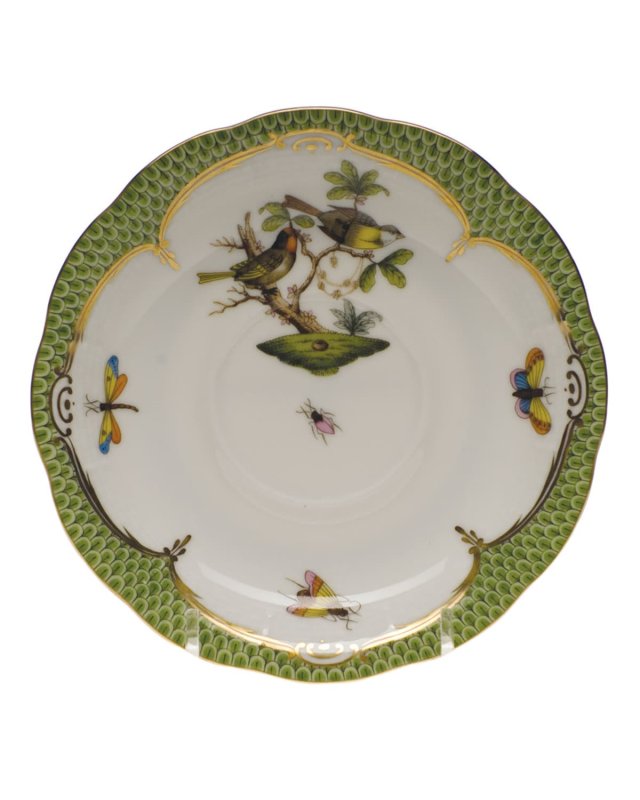 Rothschild Bird Green Motif 11 Tea Saucer
