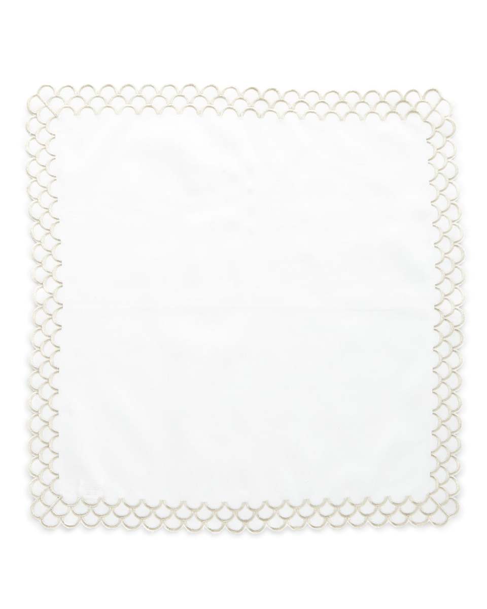 Hand Embroidered Peacock Linen Napkin