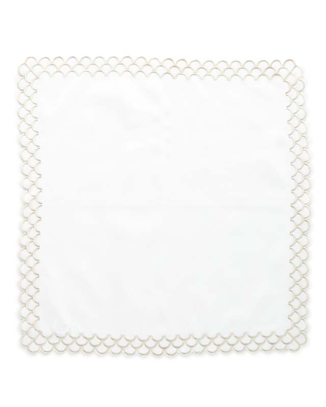 Hand Embroidered Peacock Linen Napkin