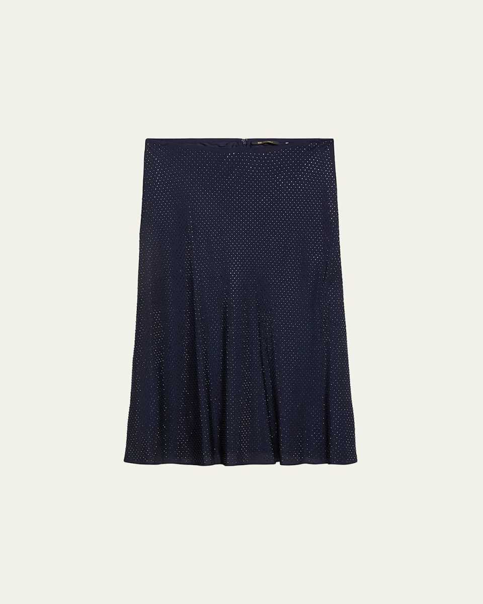 Dallas Rhinestone A-Line Midi Skirt