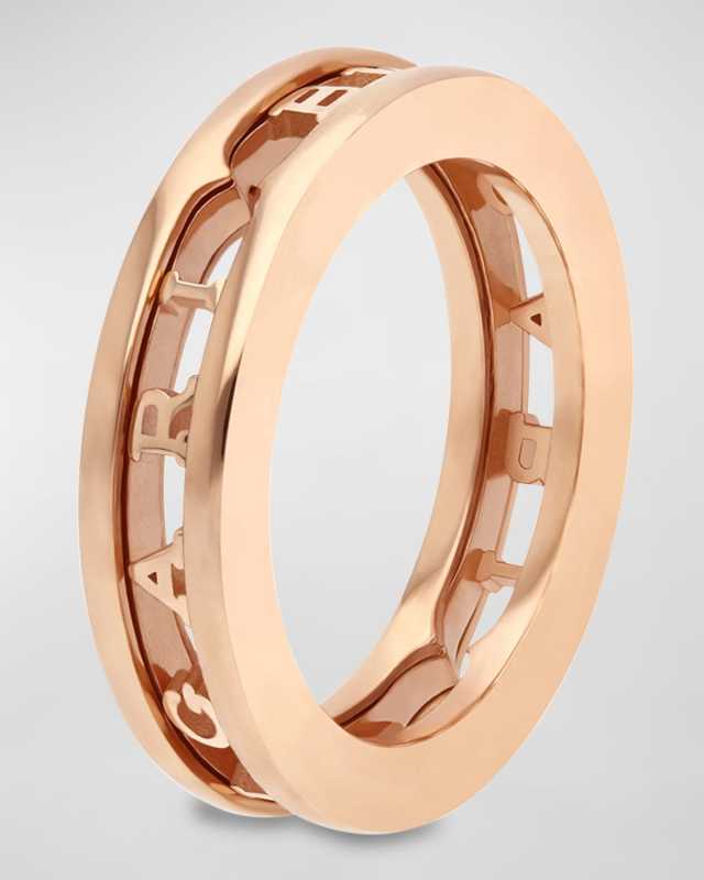 B. Zero1 Rose Gold 1-Band Logo Ring, EU 61 / US 9.5