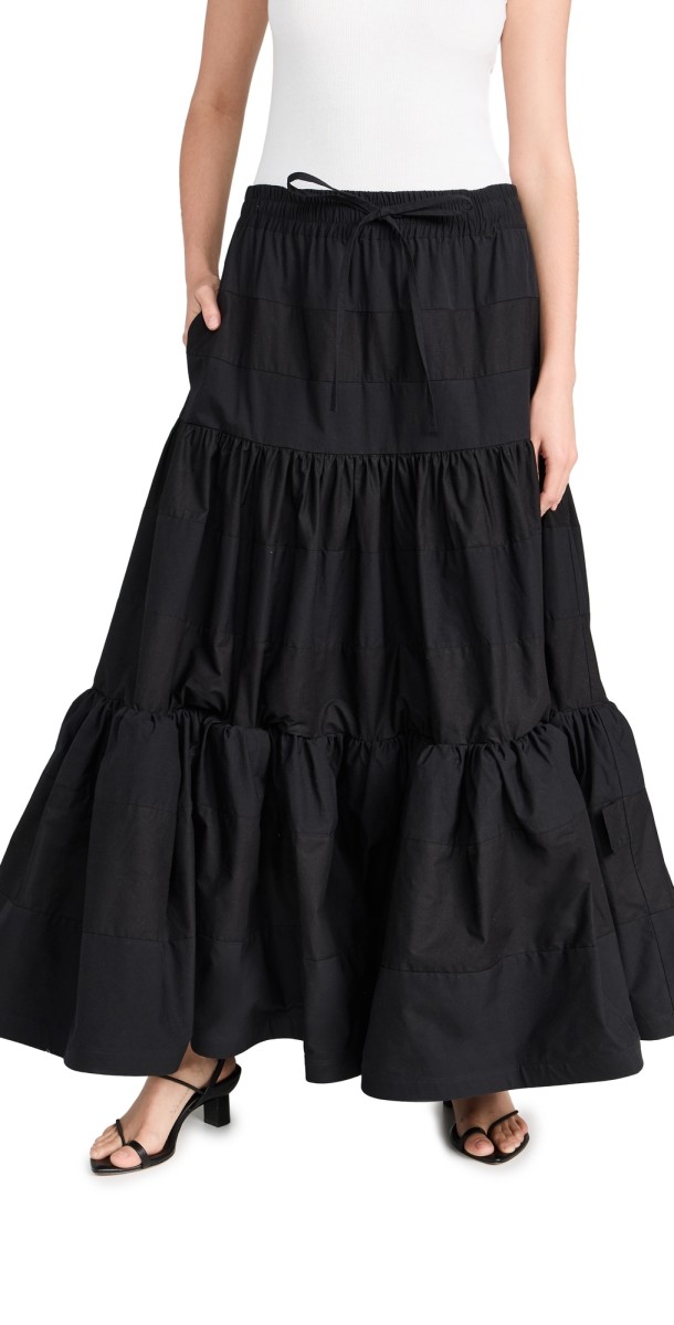 A Potts Pierced Petticoatkirt Black