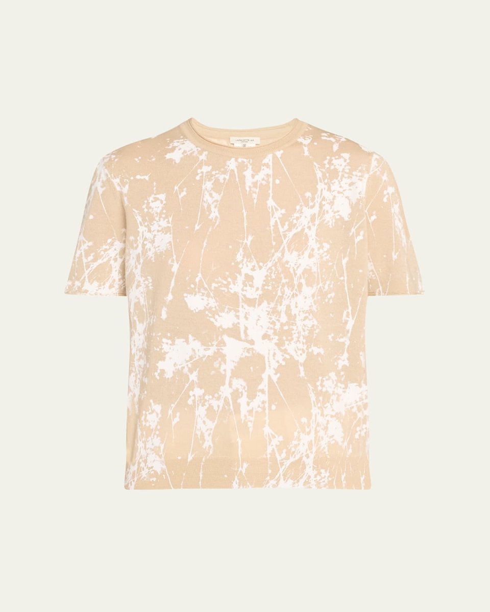 Fine Gauge Cashmere Shadow-Print Sweat