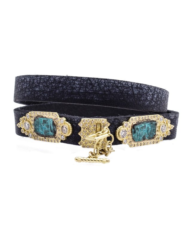 Sueno Double-Wrap Leather Bracelet