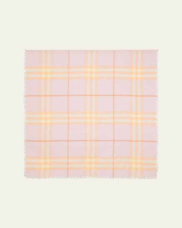Giant Check Lightweight Wool Scarf