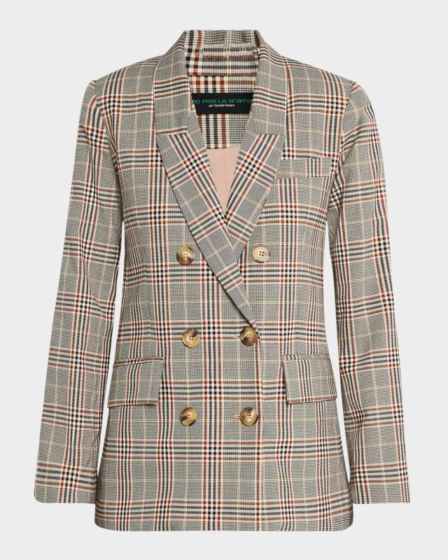 Marcela Plaid Tailored Jacket