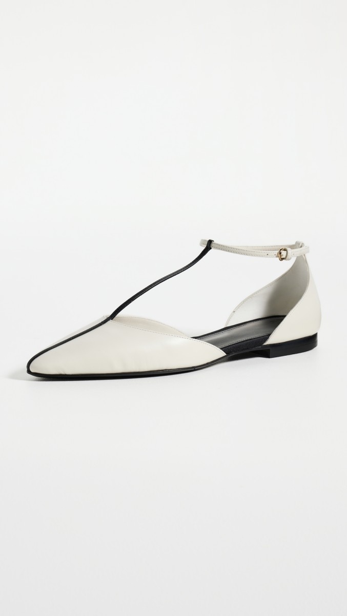 CO T-Strap D'Orsay Flats Ivory