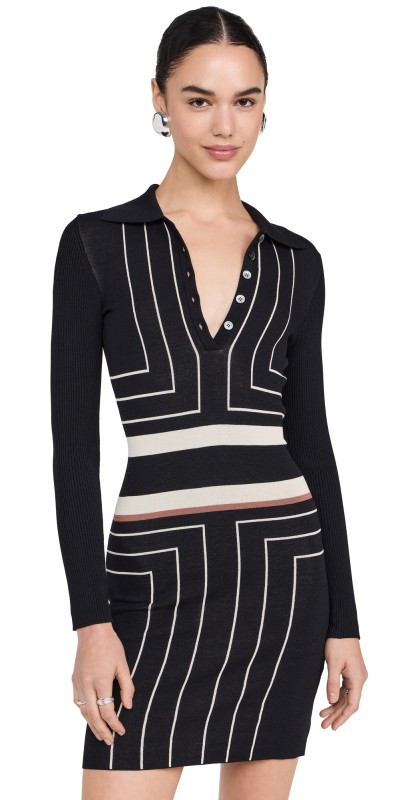Solid & Striped The Debra Dress Black Border