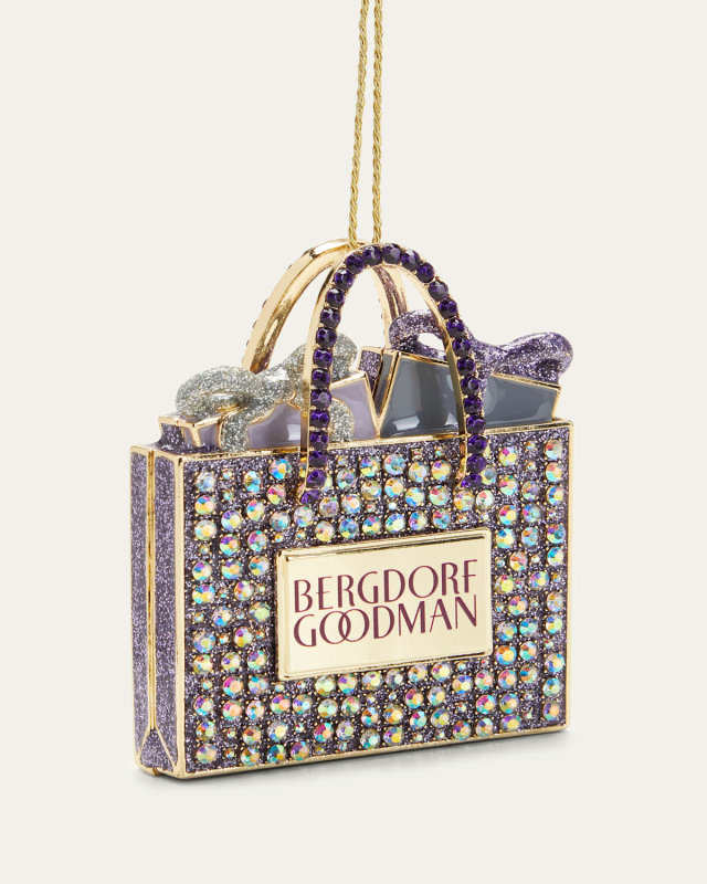 3D Bergdorf Goodman Shopping Bag Ornament