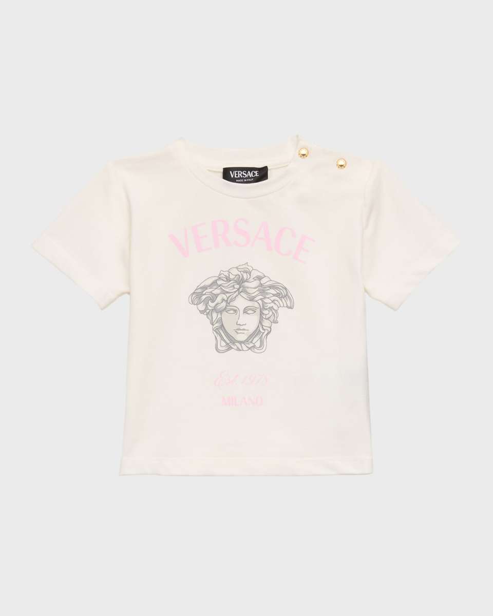 Versace Classic Logo-Print Medusa T-Shirt, Size 3M-18