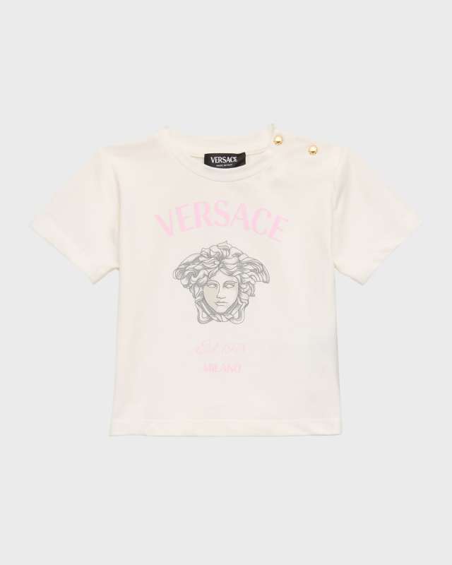 Versace Classic Logo-Print Medusa T-Shirt, Size 3M-18