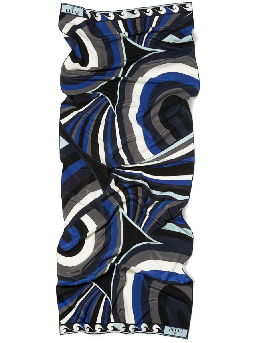 Iride-print silk scarf