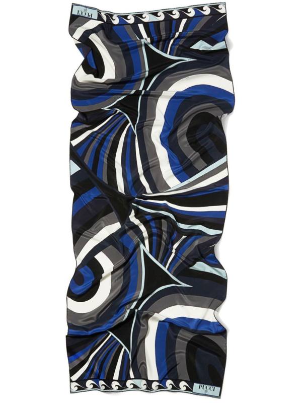 Iride-print silk scarf
