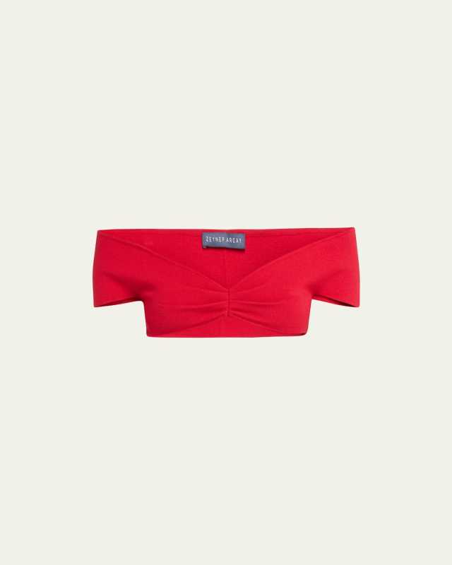 Off-Shoulder Knit Crop Top