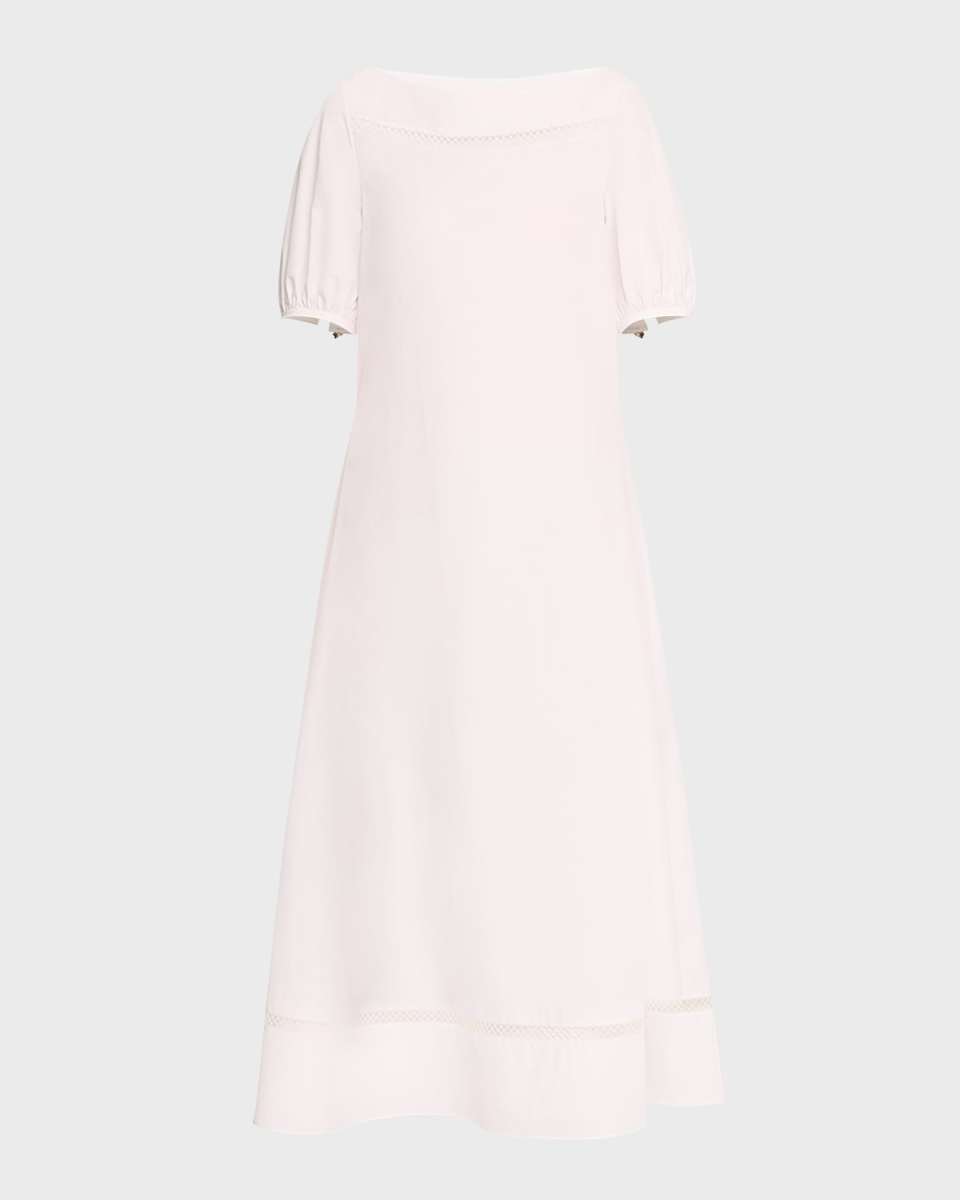 x High Summer Poplin Maxi Dress with Netted Detailing