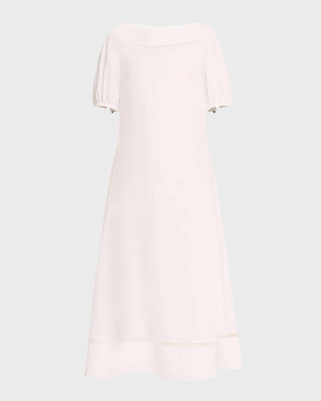 x High Summer Poplin Maxi Dress with Netted Detailing