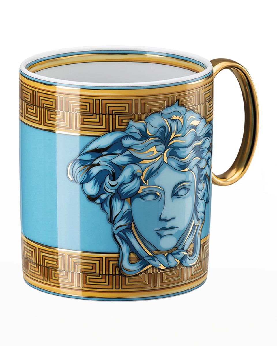 Medusa Amplified Blue Coin Mug With Handle