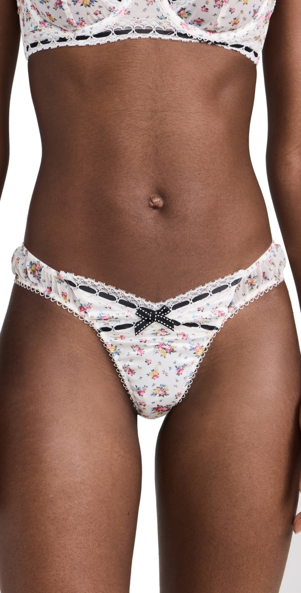 For Love & Lemons Samantha Thong Panties Multi