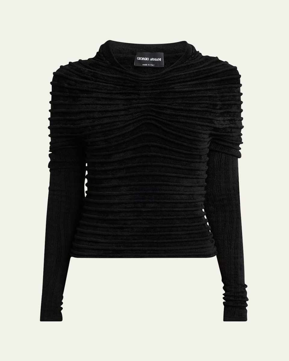 Textured Ribbed Ottoman Top