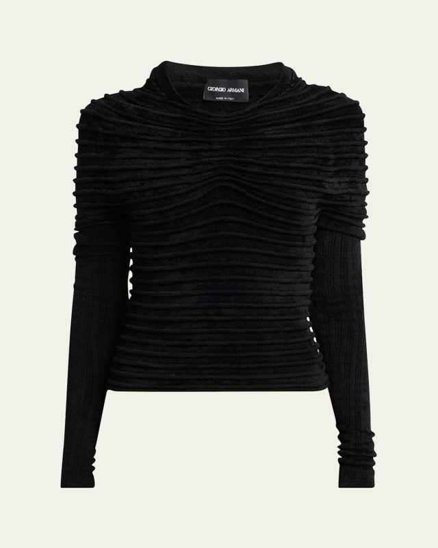 Textured Ribbed Ottoman Top