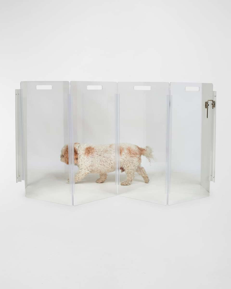 Wall Mounted Clear Pet Gate Zig Zag, 4-P