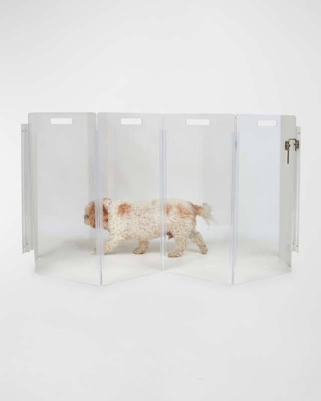 Wall Mounted Clear Pet Gate Zig Zag, 4-P