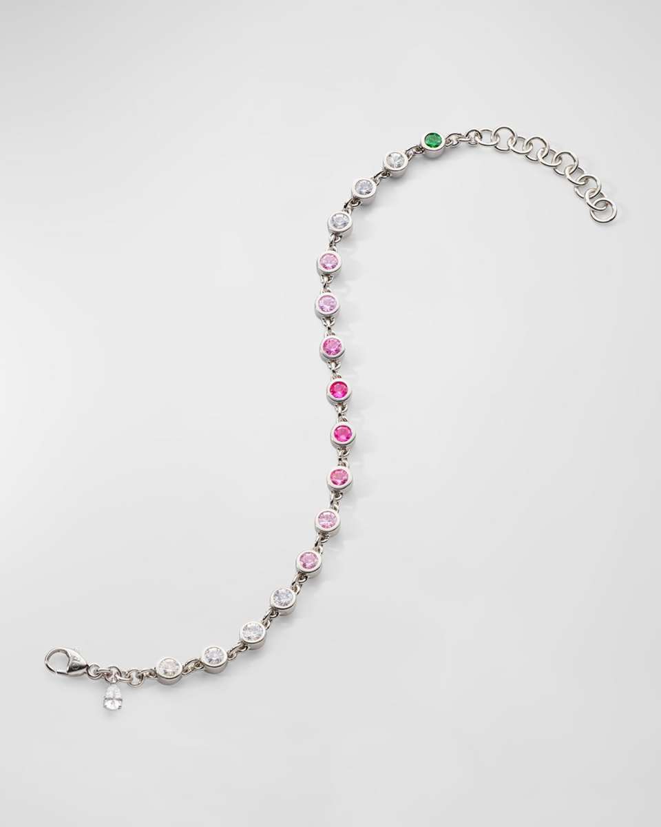 Sterling Silver Ombre Sapphire Tennis Bracelet
